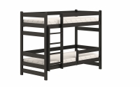 Łóżko dziecięce piętrowe Alis - czarny, 80x160 Łóżko dziecięce piętrowe Alis - Kolor Czarny 