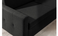 Sofa do półkotapczanu Elegantia 140 cm - Austin 21 Black czarna sofa z wąskimi bokami 