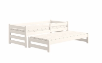 Łóżko dziecięce parterowe wysuwane Alis - biały, 90x200 Łóżko parterowe wysuwane Alis - Kolor Biały