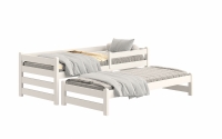 Łóżko dziecięce parterowe wysuwane Alis - biały, 80x160 Łóżko parterowe wysuwane Alis - Kolor Biały