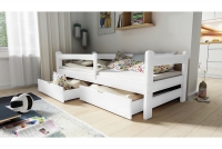 Łóżko dziecięce parterowe Alis - biały, 80x200 Łóżko dziecięce parterowe Alis - Kolor Biały - aranżacja