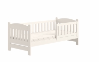 Łóżko dziecięce drewniane Alvins z szufladami - biały, 90x200 Łóżko dziecięce drewniane Alvins - Kolor Biały 