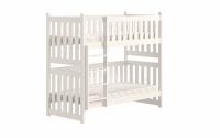 Łóżko dziecięce piętrowe Swen - biały, 80x190 Łóżko piętrowe Swen - kolor Biały 