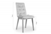 Krzesło drewniane Platinum 4 z tapicerowanym siedziskiem - szary Salvador 17 / nogi buk krzesło drewniane