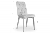 Krzesło drewniane Platinum 5 z tapicerowanym siedziskiem - szary Salvador 17 / nogi buk drewniane krzesło