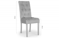 Krzesło tapicerowane Castello 5 z drewnianymi nogami - beż Salvador 02 / nogi buk krzesło drewniane