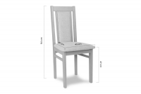 Krzesło drewniane tapicerowane Milano - szary Gemma 85 / orzech szare krzesło