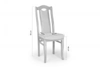 Krzesło drewniane tapicerowane Livorno 2 - beż Gemma 04 / orzech krzesło drewniane