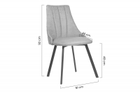 Krzesło tapicerowane Empoli 2 Metal - beż Element 17 / czarne nogi krzesło na metalowych nogach