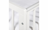 Drewniane łóżeczko dla niemowlaka z szufladą i barierką Timi - biały, 120x60 Drewniane łóżeczko dla niemowlaka z szufladą i barierką Timi - biały, 120x60 