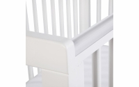Drewniane łóżeczko dla niemowlaka z szufladą i barierką Timi - biały, 120x60 łóżeczko białe dla dziecka  