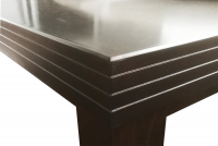 Stół rozkładany w drewnianej okleinie 140-180x80 cm Sycylia na drewnianych nogach - venge Stół rozkładany w drewnianej okleinie 140-180 cm Sycylia na drewnianych nogach - venge - detal