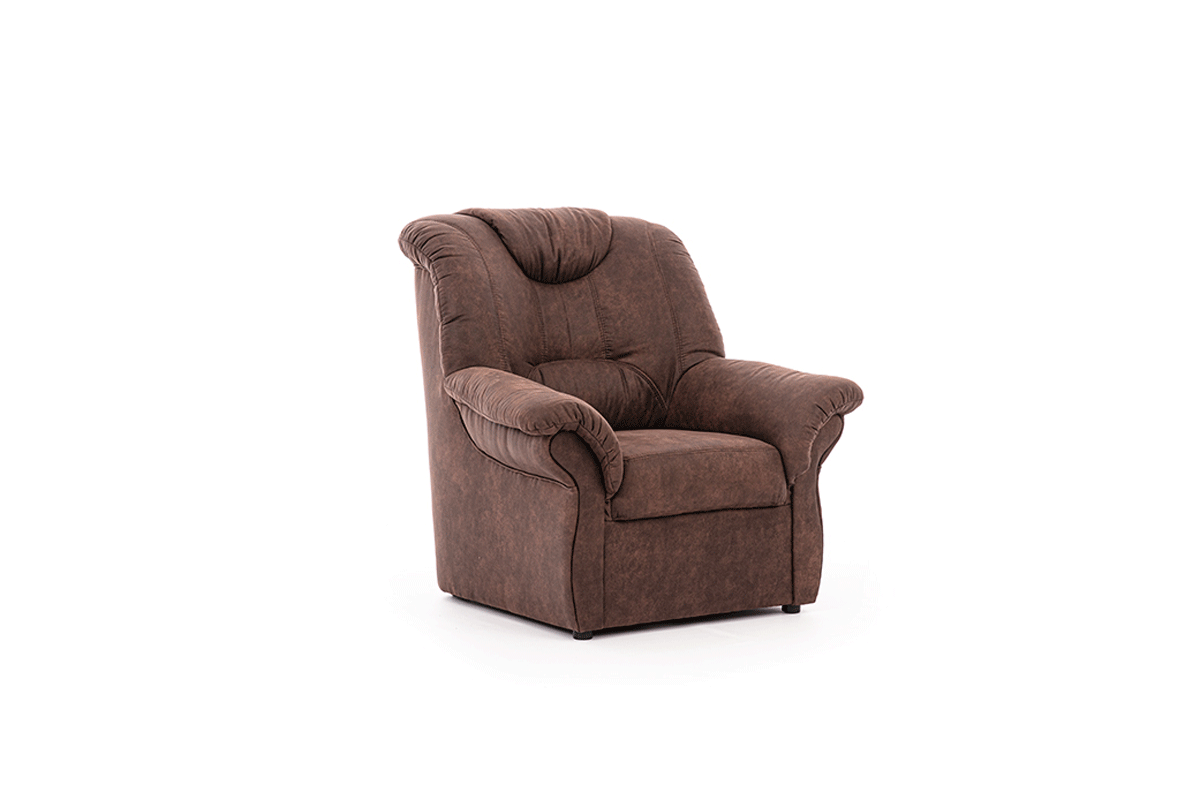 Fotel wypoczynkowy Lonigo - brązowy welwet hydrofobowy Salvador 3 Brown  Fotel wypoczynkowy Lonigo 