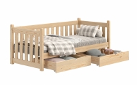 Łóżko parterowe drewniane Swen - sosna, 90x200 Łóżko parterowe drewniane Swen - sosna