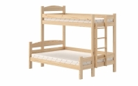 Łóżko piętrowe z szufladami Lovic prawostronne - sosna, 80x200/140x200  Łóżko piętrowe z szufladami Lovic - sosna