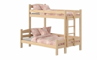 Łóżko piętrowe z szufladami Lovic prawostronne - sosna, 90x200/120x200  Łóżko piętrowe z szufladami Lovic - sosna