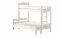 Łóżko piętrowe z szufladami Lovic prawostronne - biały, 80x200/120x200  Łóżko piętrowe z szufladami Lovic - biały