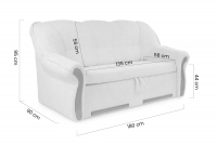 Sofa rozkładana do salonu Walker III - beżowa tkanina wzór Luna / średni orzech Sofa rozkładana do salonu Walker III - beżowa tkanina wzór Luna / średni orzech