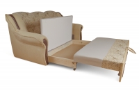 Sofa rozkładana do salonu Walker III - brązowa tkanina wzór Luna / średni orzech Zdjęcie podglądowe 