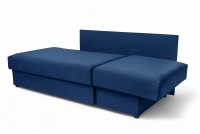 Tapczan/łóżko lewostronny rozkładany z pojemnikiem Maciek - niebieski welur Velluto 25 Tapczan/łóżko lewostronny rozkładany z pojemnikiem Maciek - niebieski welur Velluto 25