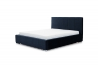 Tapicerowane łóżko sypialniane Adalio - granatowy welur hydrofobowy Salvador 5 Agmamito, 160x200 łóżko Adalio