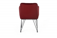 Krzesło tapicerowane loft z podłokietnikami Valencia Pik II - Czerwony  Krzesło tapicerowane loft z podłokietnikami Valencia Pik II - Czerwony 