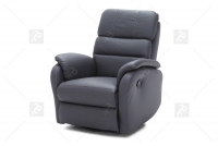 Fotel Amber RE TYP 1 - Rozkładany elektrycznie z funkcją bujania i obracania - Tkanina automatyczny fotel ze skóry naturalnej 