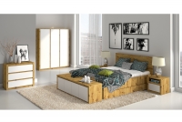 Łóżko sypialniane 160 L1 Malta Dąb artisan sypialnia z łóżkiem 