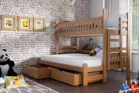 Łóżko piętrowe drewniane Amely Maxi 80x200 Certyfikat łóżko lakierowane
