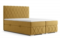 Łóżko kontynentalne z pojemnikami Feba - 160x200 łóżko z przeszyciami na skrzyni 