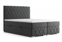 Łóżko kontynentalne z pojemnikami Feba - 160x200 szare łóżko do sypialni 