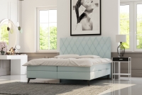 Łóżko kontynentalne z pojemnikami Palawio - 180x200 łóżko tapicerowane z wysokim wezgłowiem 