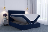 Łóżko kontynentalne z pojemnikami Cyntia - 160x200 łóżko do sypialni z pojemnikami na pościel 
