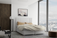 Łóżko kontynentalne z pojemnikami Cyntia - 180x200 tapicerowane łóżko do sypialni 