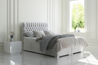 Łóżko kontynentalne z pojemnikami Gaja 160x200 łóżko do sypialni 