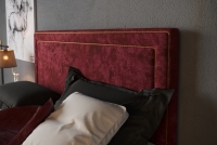Łóżko kontynentalne z pojemnikami Adelino 180x200 łóżko do sypialni z wysokim wezgłowiem 