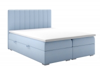 Łóżko kontynentalne z pojemnikami Arkadia 160x200  błękitne łóżko 160x200 