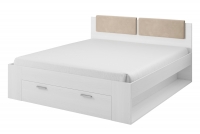 Łóżko do sypialni Galaxy 51 z szufladą 160x200 - abisko ash łóżko tapicerowane 