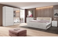 Łóżko do sypialni Galaxy 51 z szufladą 160x200 - abisko ash sypialnia nowoczesna 
