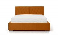 Łóżko sypialniane z pojemnikiem Catalia - 180x200 żółte łóżko 180x200 