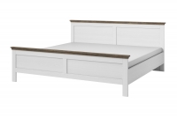 Łóżko sypialniane Evora 30 - 140x200 - biały abisko ash / dąb lefkas białe łóżko