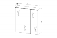 Zestaw mebli łazienkowych Leonardo White II - Biały / Dąb Sherman szafka lustrza wymiary 