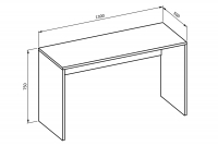 Nowoczesne biurko z kontenerkiem Agapi - biały solidne biurko