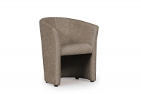 Tapicerowany fotel kubełkowy Noobis - brązowa plecionka Magma 4 Cappuccino  Fotel tapicerowany Noobis 