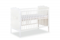 Drewniane łóżeczko dla niemowlaka Marsell - biały, 120x60 białe łóżeczko niemowlęce 