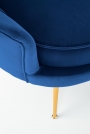 AMORINITO fotel wypoczynkowy granatowy / złoty amorinito fotel wypoczynkowy granatowy / złoty