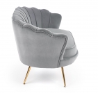 AMORINITO XL fotel wypoczynkowy popielaty / złoty amorinito xl fotel wypoczynkowy popielaty / złoty