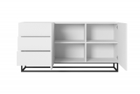 Komoda Asha z szufladami i metalowymi nogami 167 cm - biały mat Komoda 167 cm Asha z szufladami na metalowych nogach - biały mat - wnętrze 1