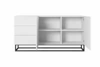 Komoda Asha z szufladami i metalowymi nogami 167 cm - biały mat Komoda 167 cm Asha z szufladami na metalowych nogach - biały mat - wnętrze