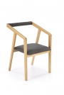 Krzesło z tapicerowanym siedziskeim Azul 2 - dąb naturalny / popiel azul 2 krzesło dąb naturalny / tap. popiel (1p=2szt)